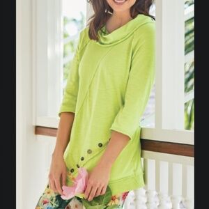 Soft Surroundings Lime Green Tunic